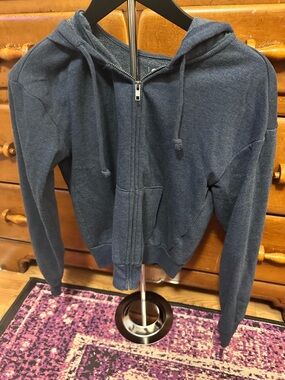 SO Navy Full-Zip Hoodie with Printed Logo